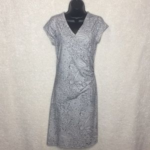 Athleta Paisley Faux Wrap Dress- Med